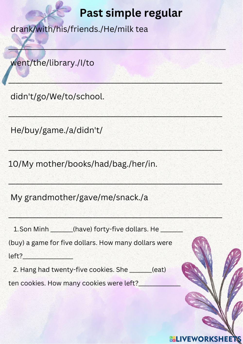 Past tense irregular