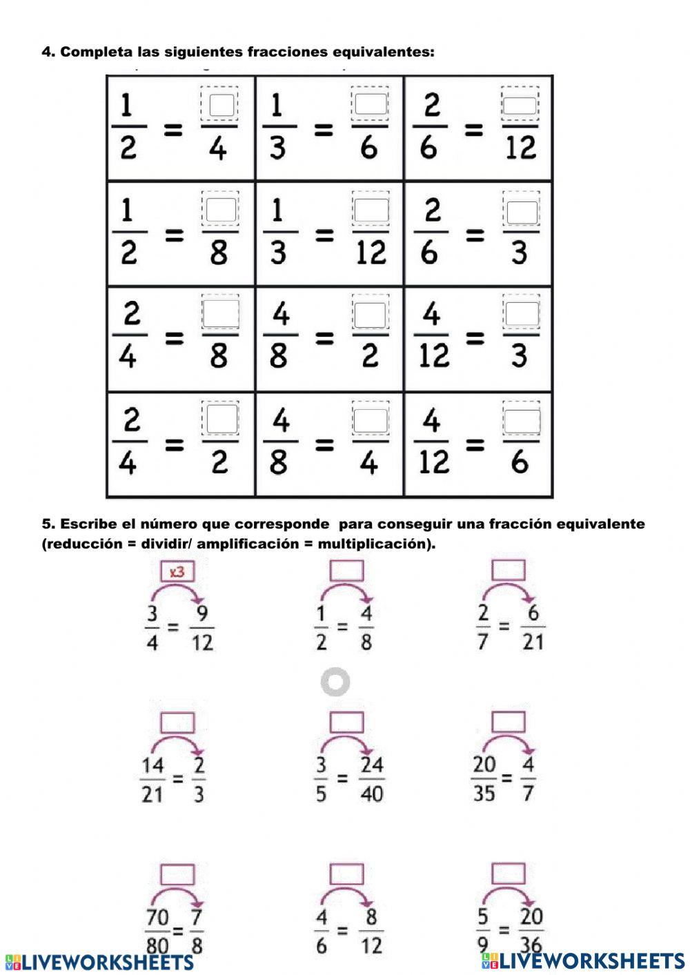 Clases  de fracciones