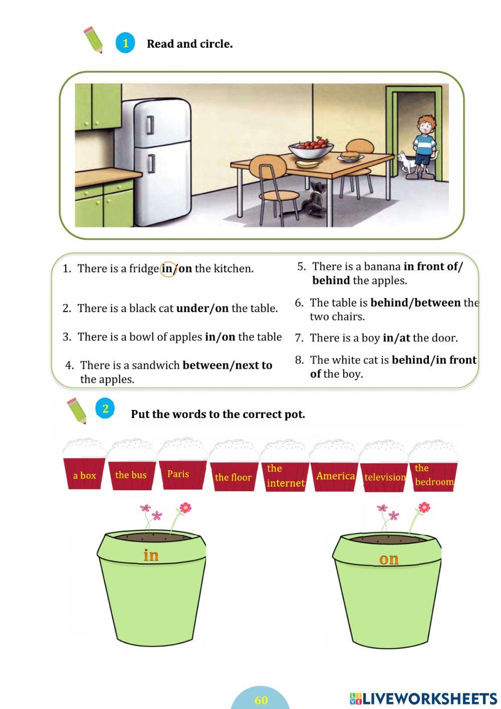 Prepositions of place