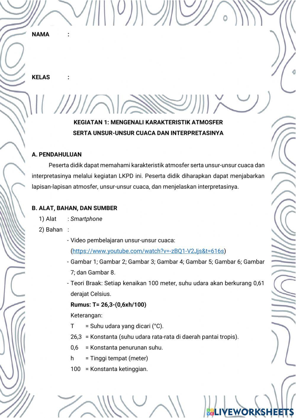 Mengenali Karakteristik Atmosfer serta Unsur-Unsur Cuaca dan Iklim