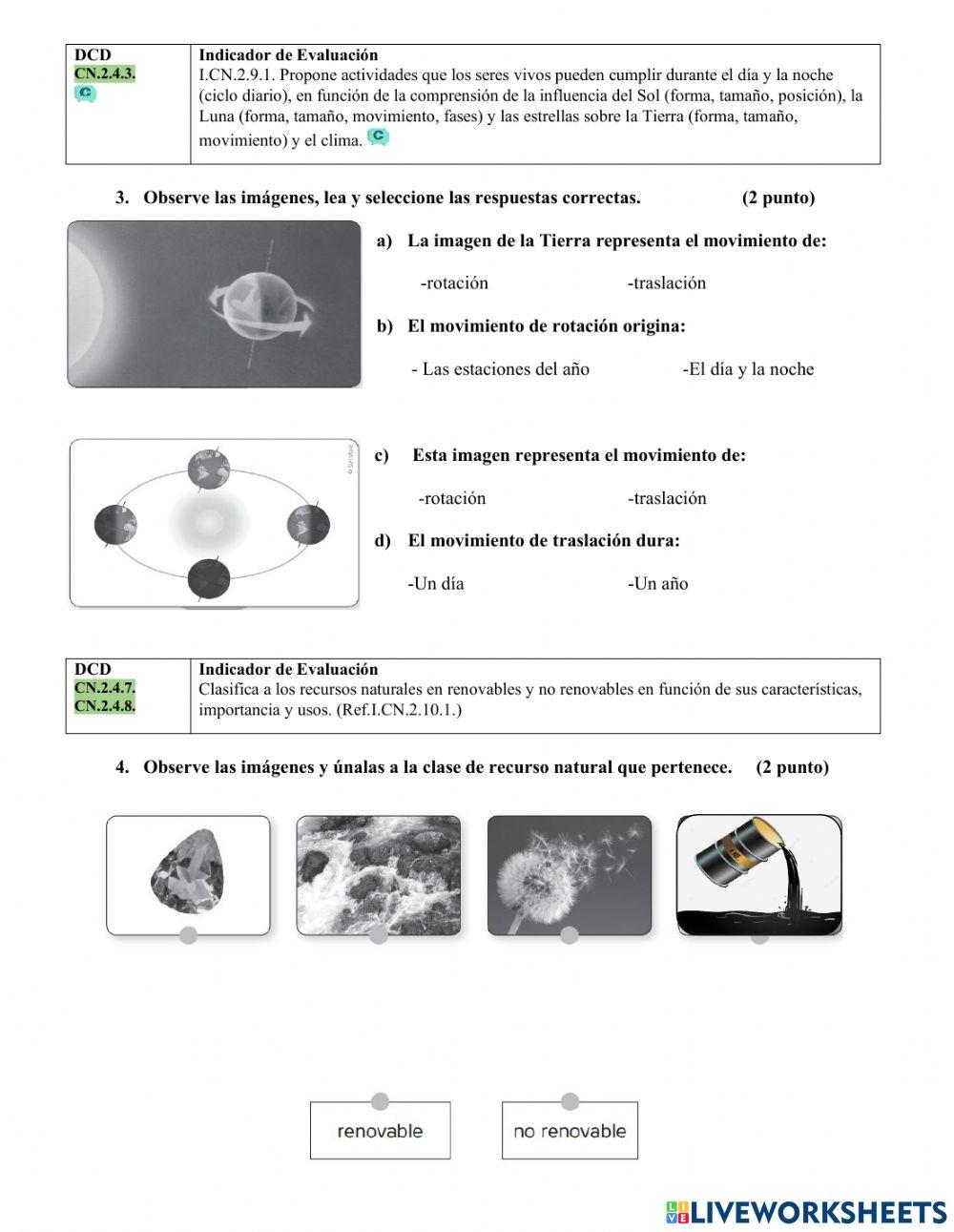 Evaluación de Ciencias Naturales