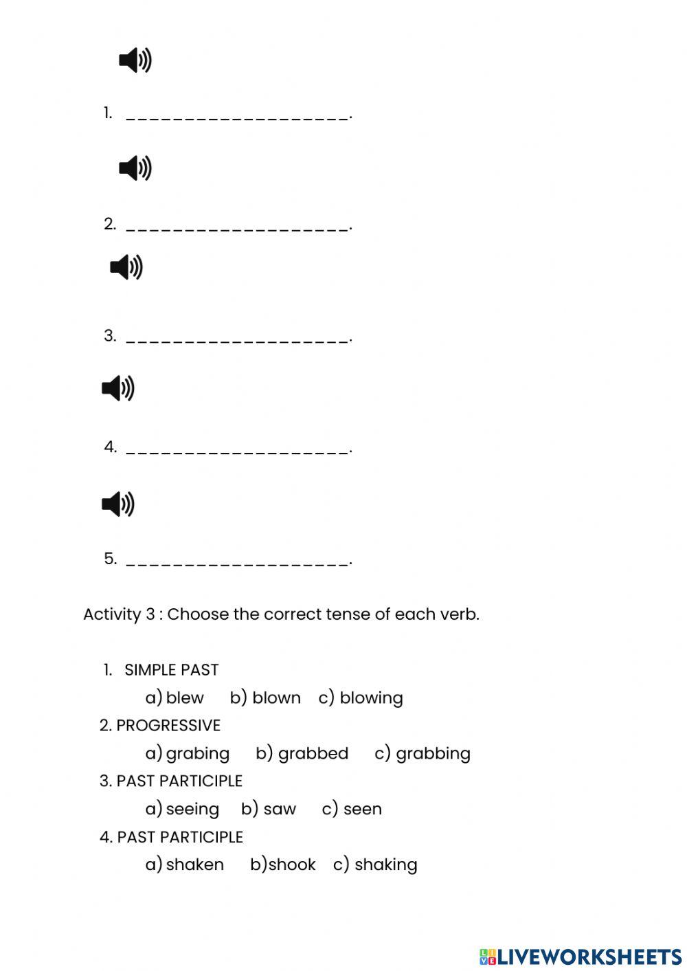 Use of English Review : Verbs 4.1