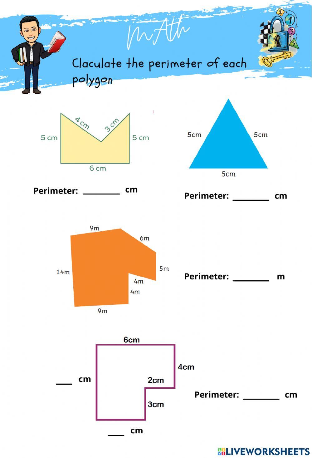 Perimeter Works… | Free Interactive Worksheets | 613847, image size:1000x1467