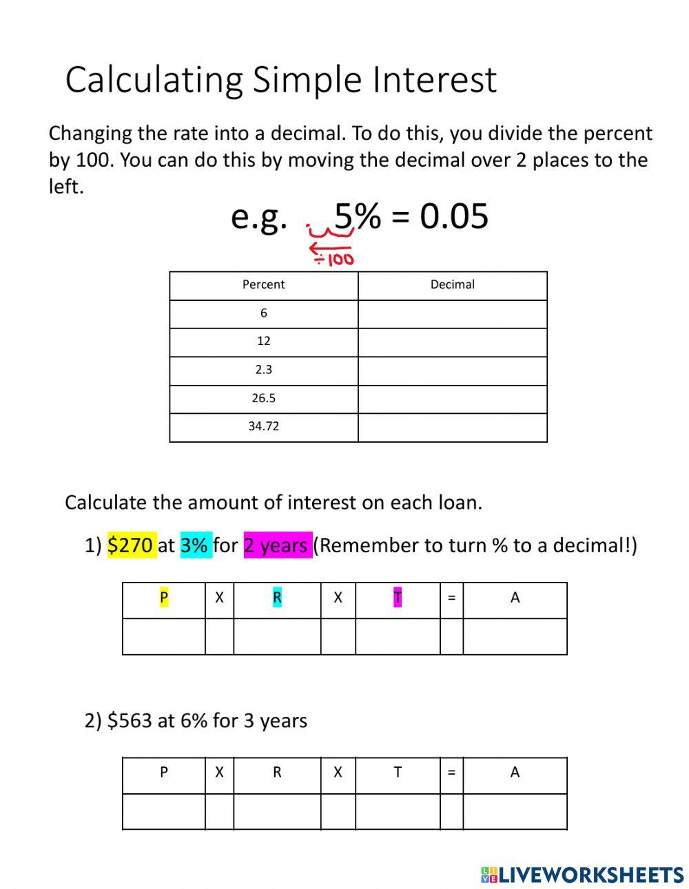 Simple Interest Simple Interest