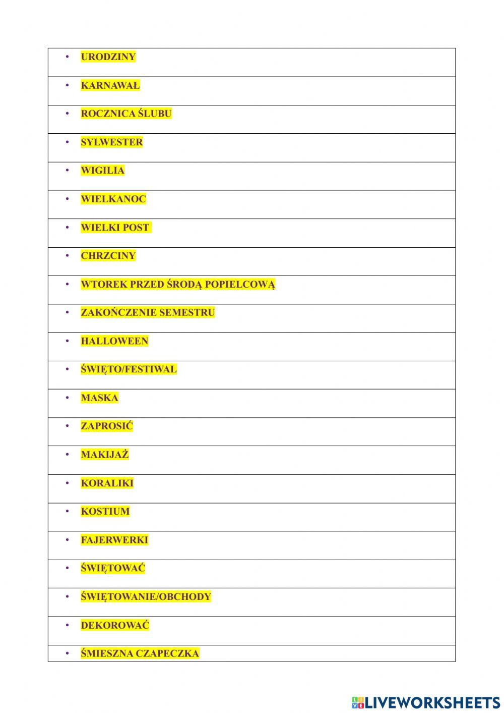 Junior explorer 6 vocabulary u5