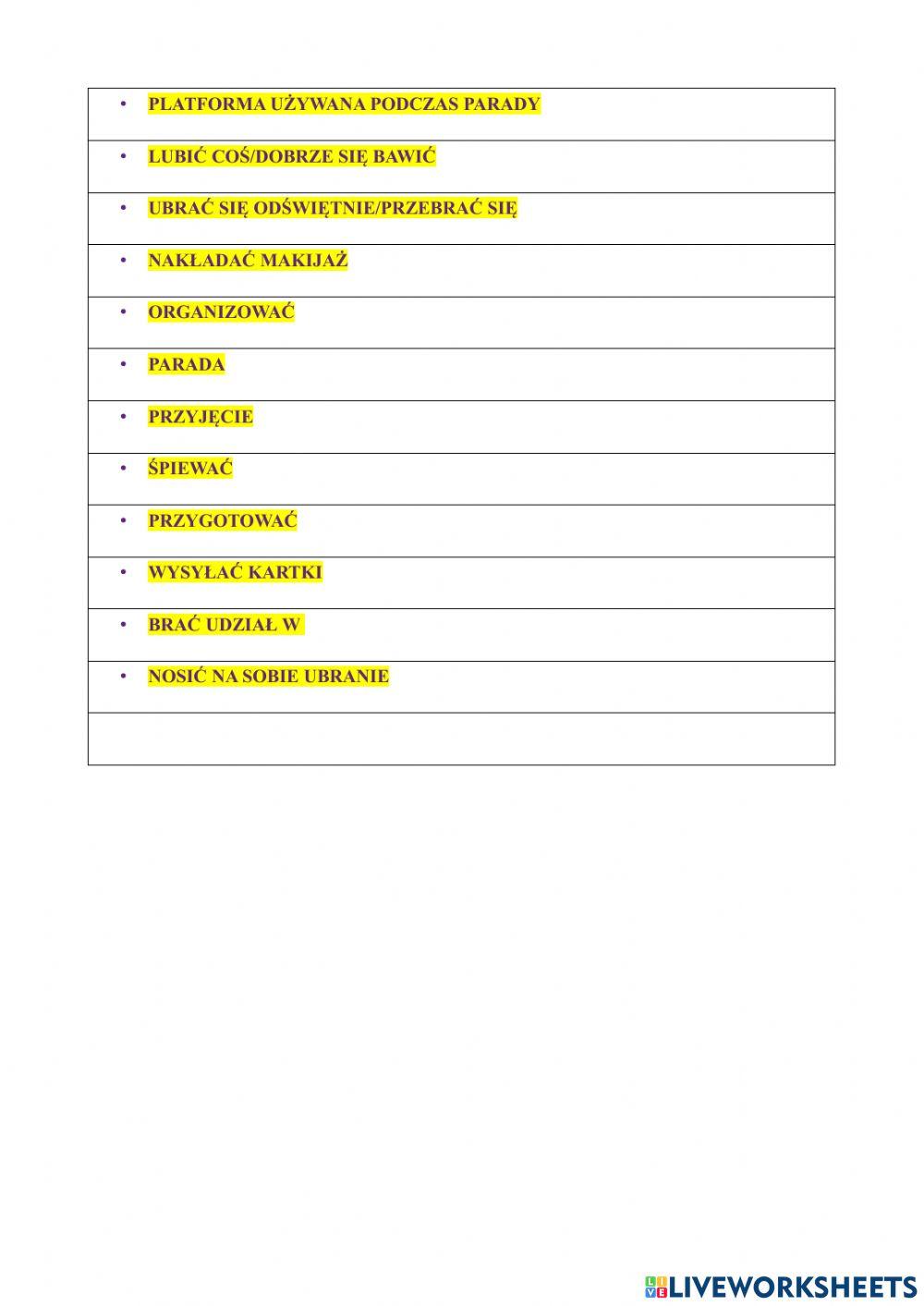 Junior explorer 6 vocabulary u5