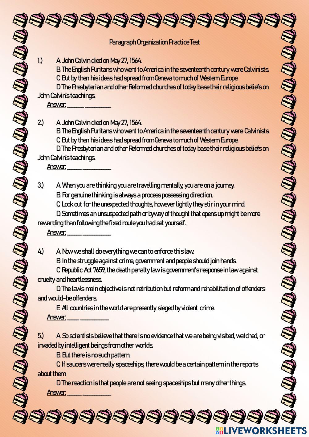 Paragraph Organization1