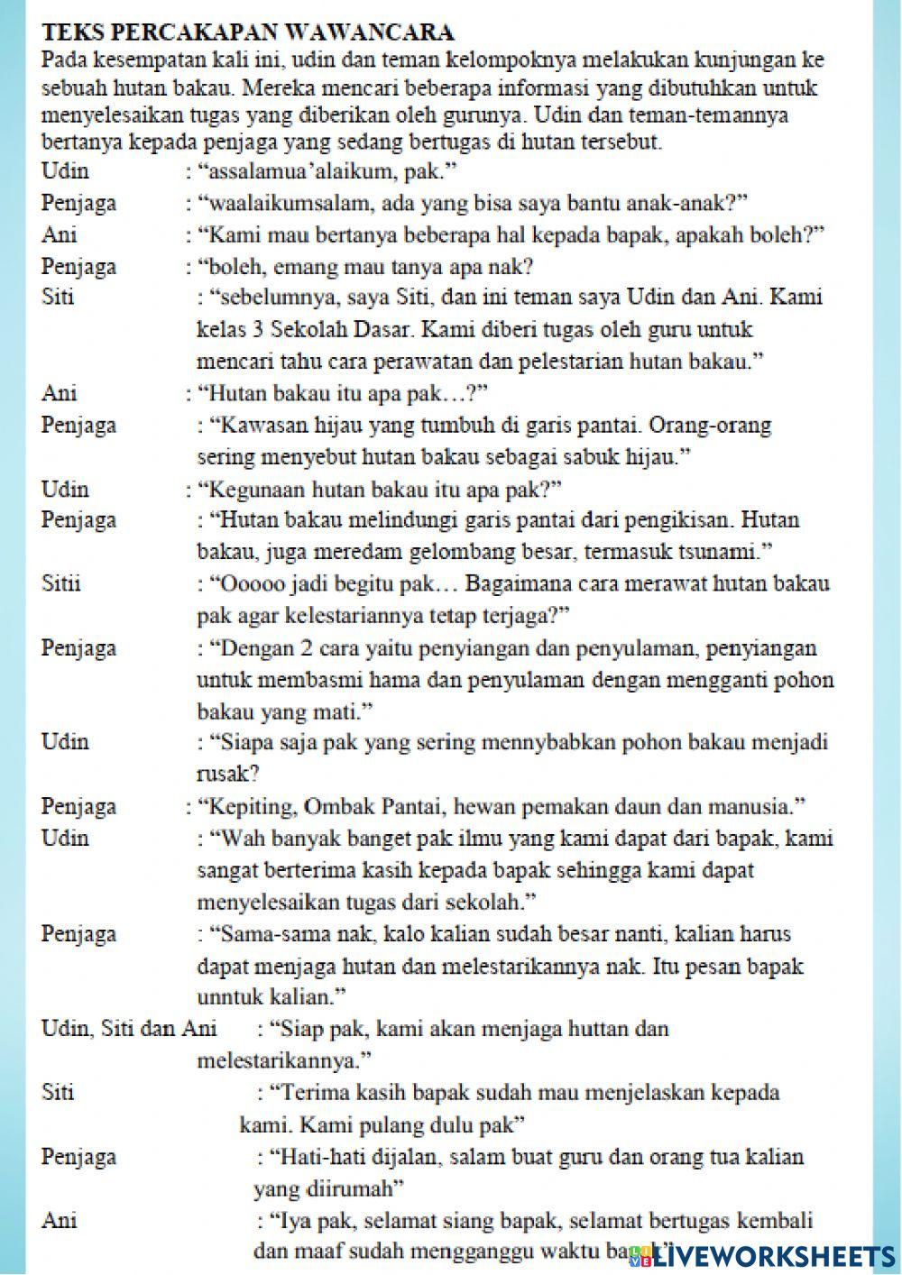 Pembelajaran Tematik Kelas 3 Tema 2 Subtema 3 Pembelajaran 3