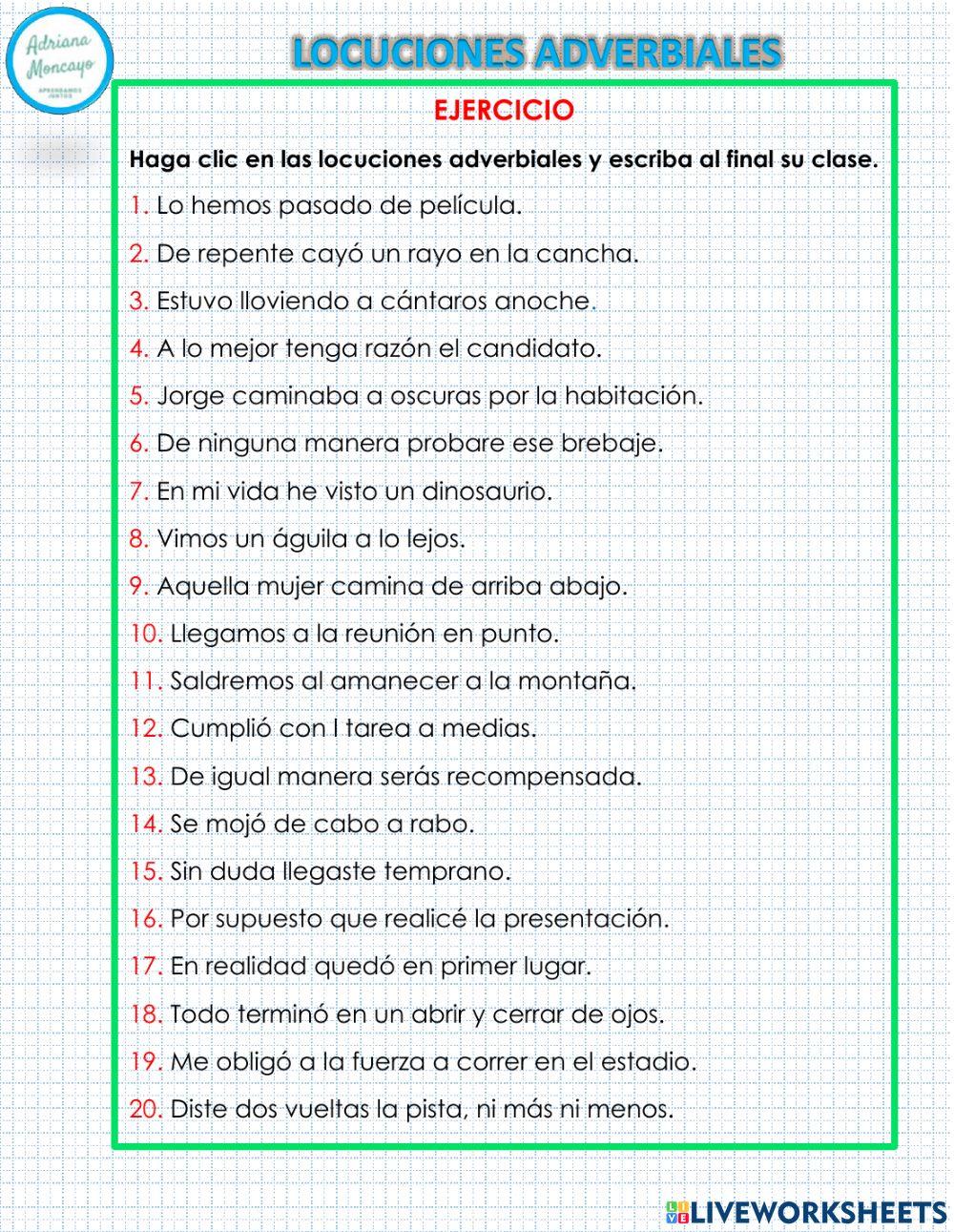 Locuciones adverbiales