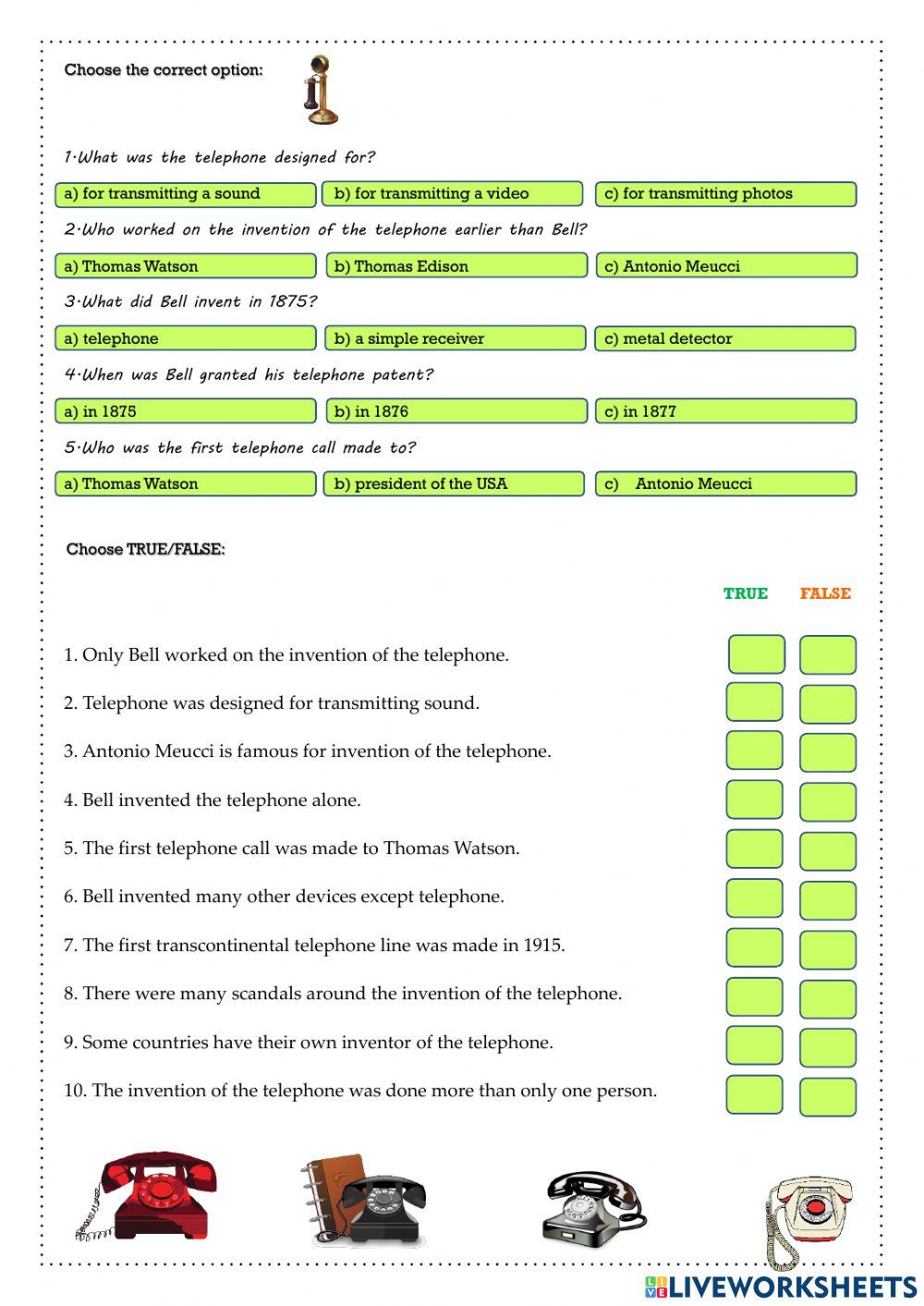 Famouns Inventors - Telephone