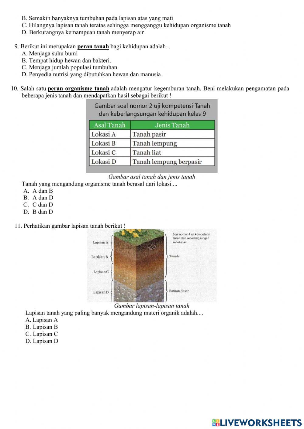 Tanah dan keberlangsungan kehidupan