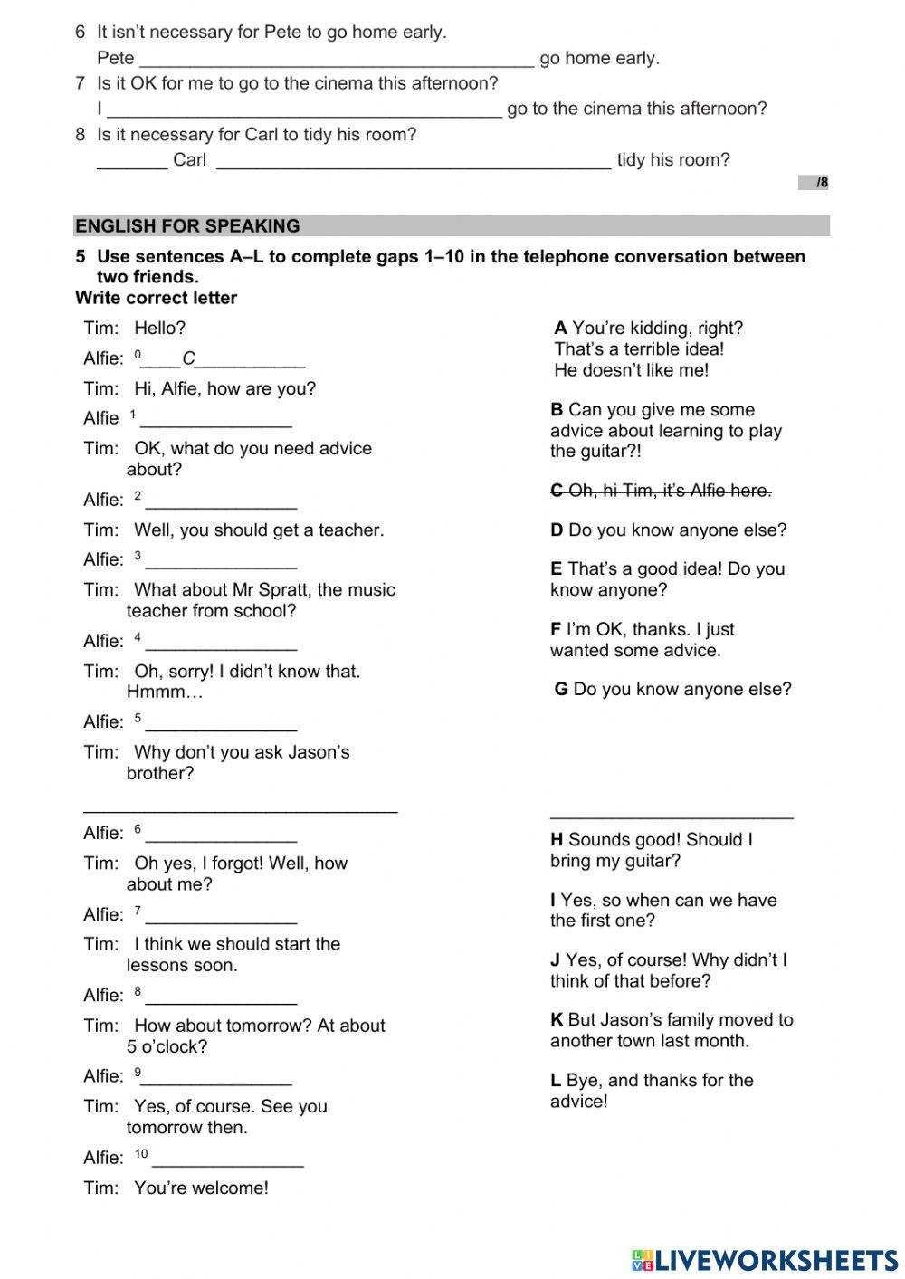 WW 2 Unit 5 test language