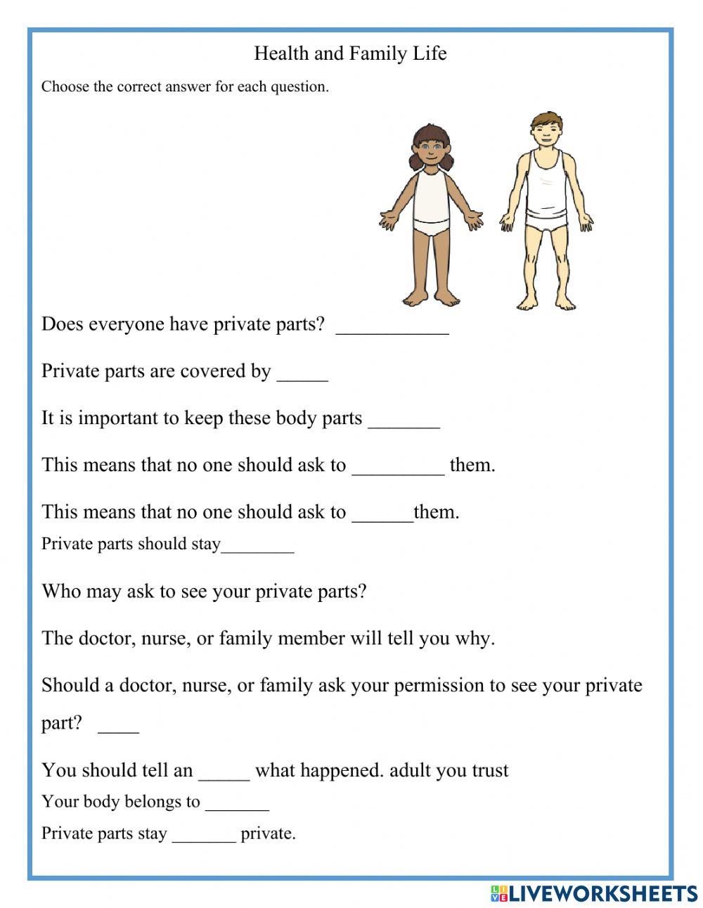 Body Private parts - Health and Family Life