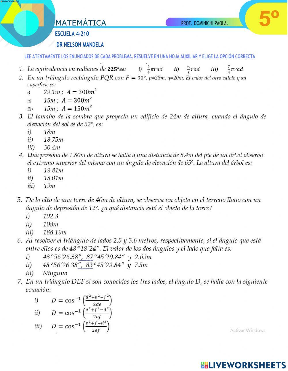Intensificacion de Matematica