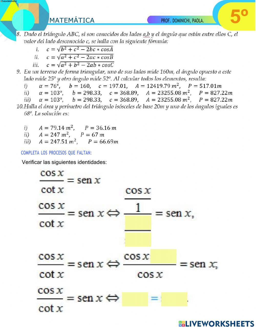 Intensificacion de Matematica
