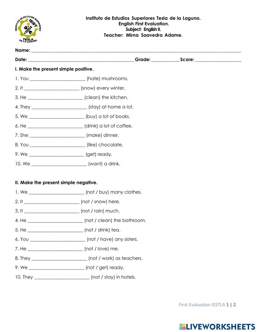 IESTLA 1st EVALUATION 2023
