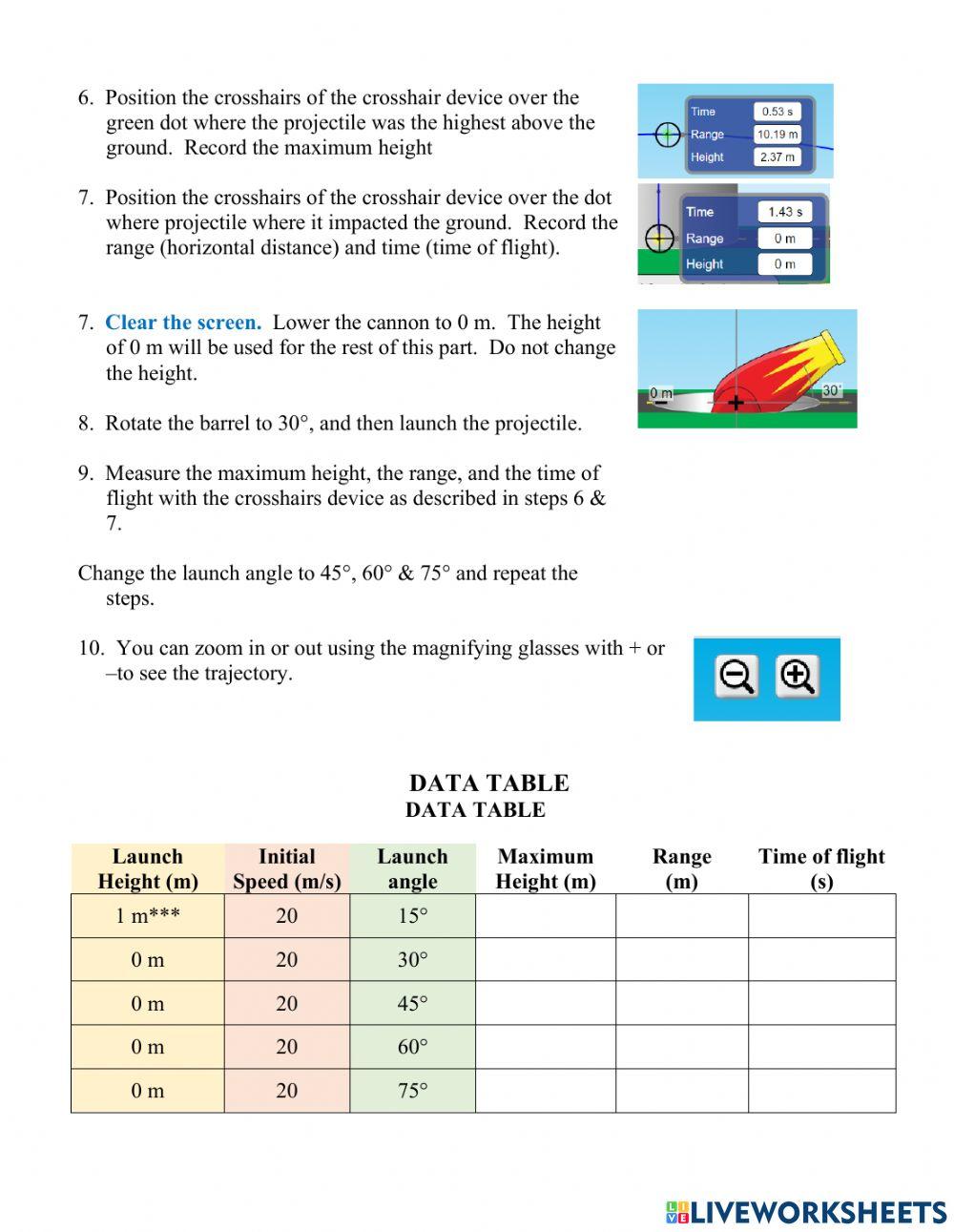 Activity PHET Projectile Motion Part 2