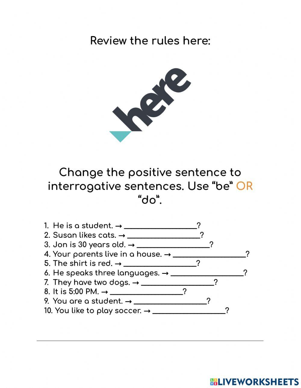 Be and do interrogative
