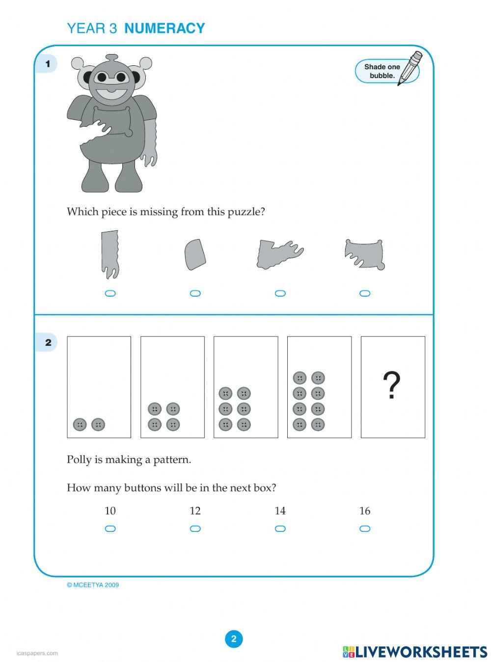numeracy Akmal online exercise for | Live Worksheets