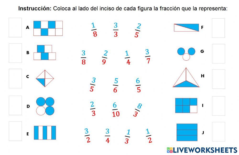 Representación gráfica de fracciones