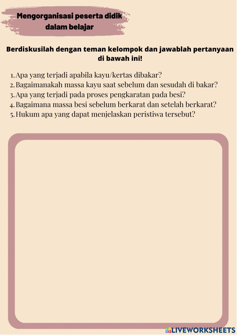 LKPD Hukum Lavoiser visual