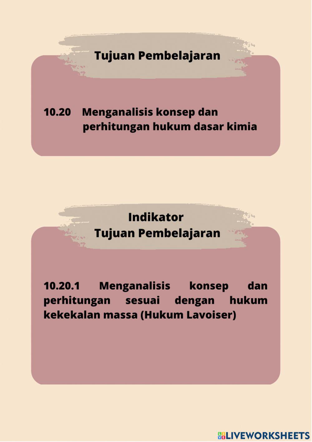 LKPD Hukum Dasar Kimia Kinestetik