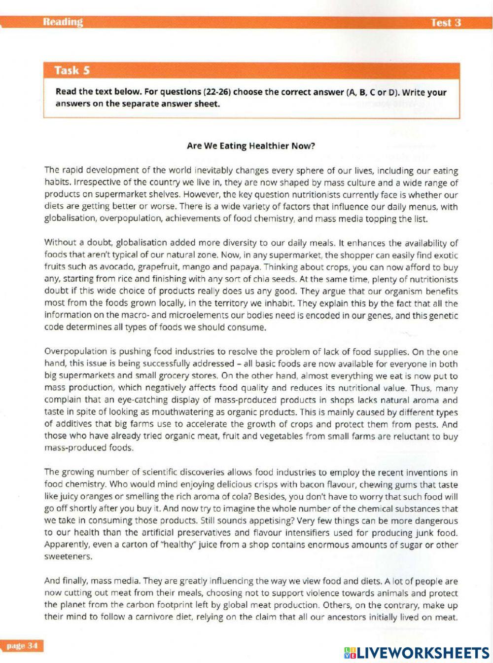 Reading-Use of English 11 form