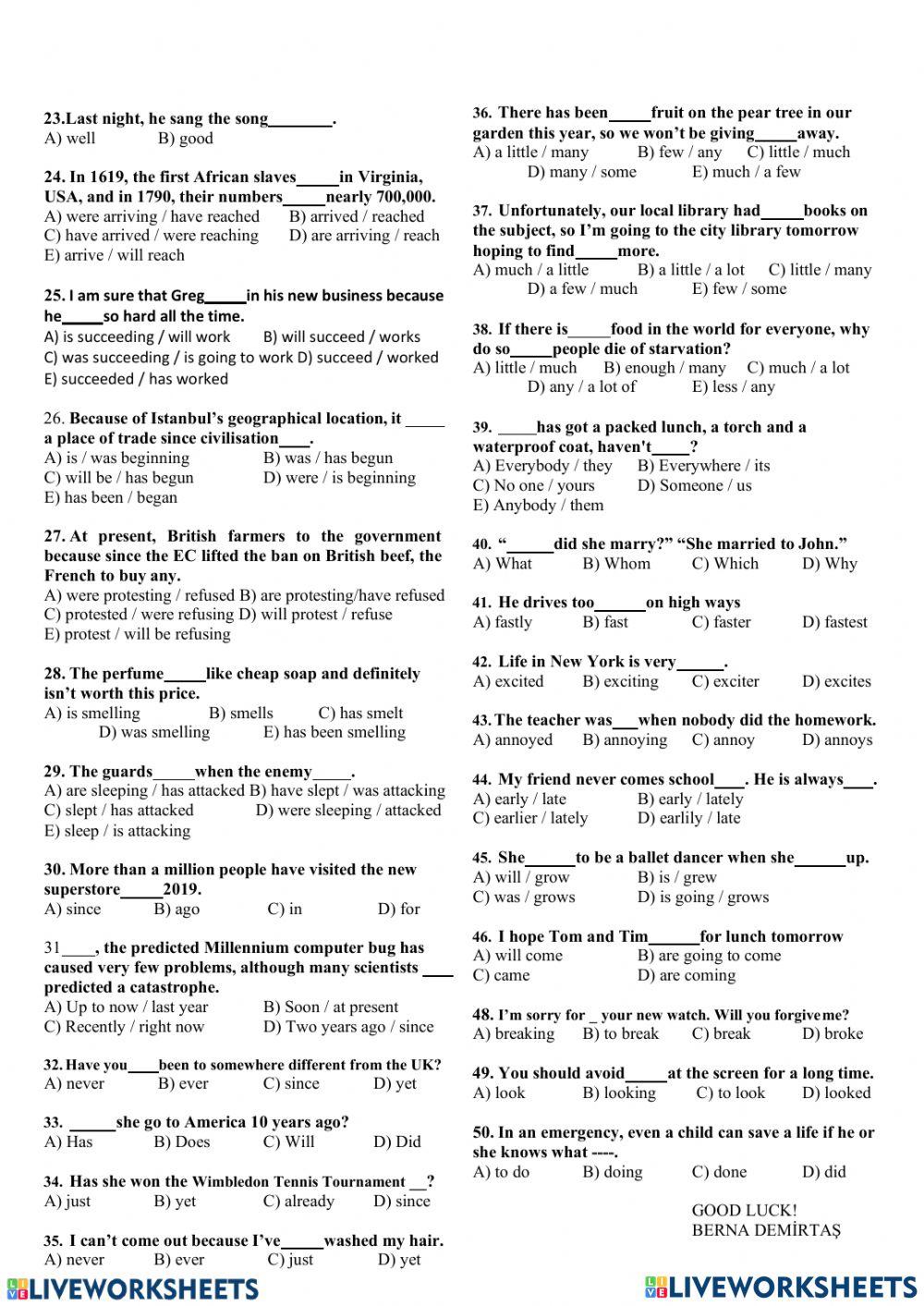 Revision test 2-2-Nil