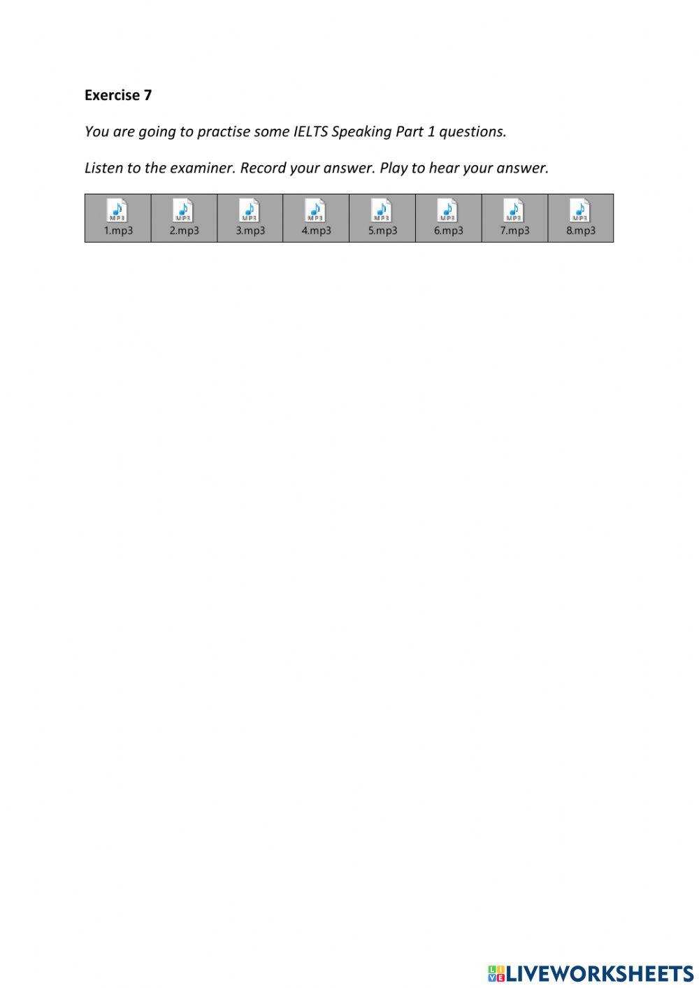 IE3, Unit 8, Speaking, Exercise 7