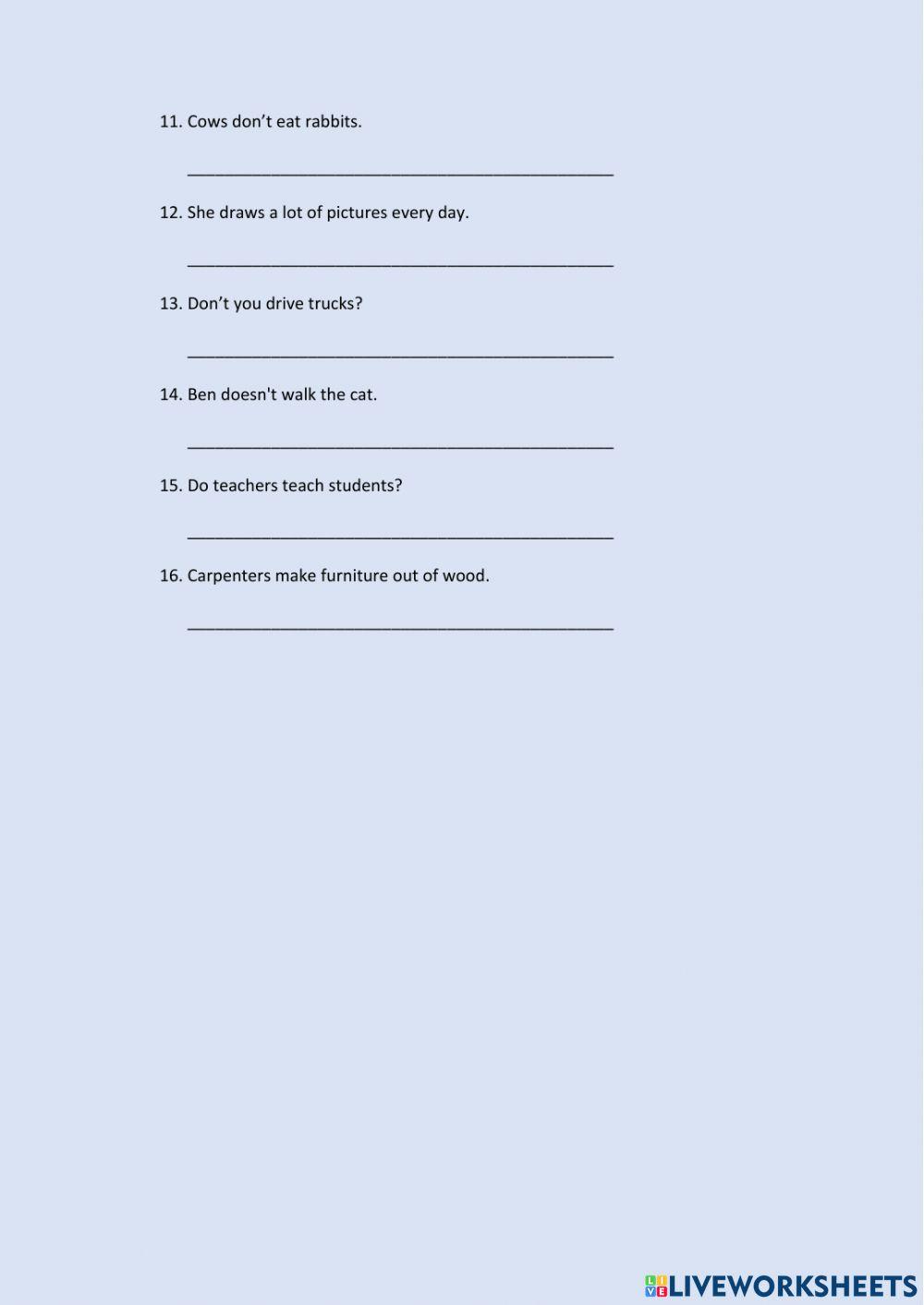 Active to Passive (Present Simple)