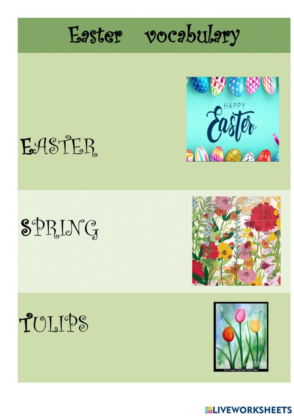 Easter vocabulary