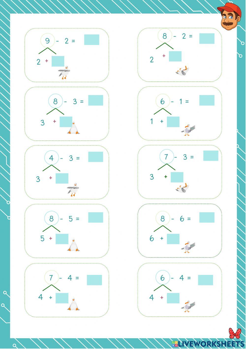 La resta en árbol III