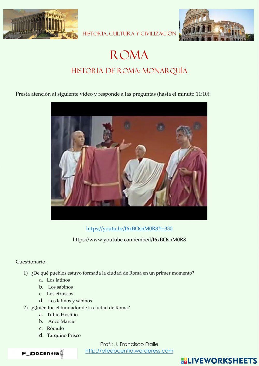 Historia de Roma: Monarquía