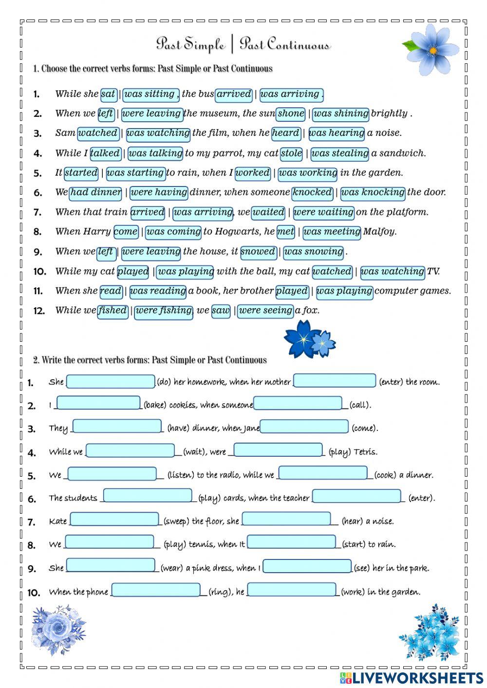 Past Simple - Past Continuous
