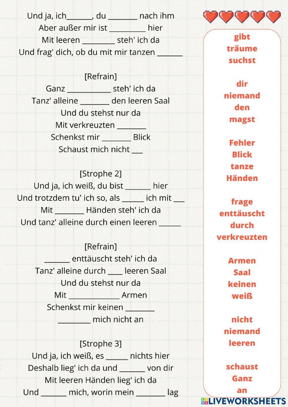 The song mitleerenhänden