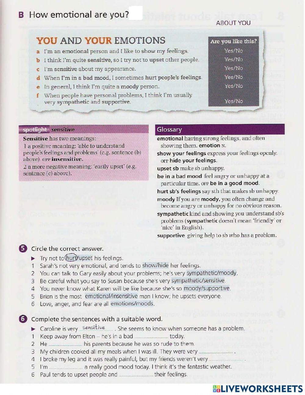 Intermediate Vocabulary-7 Feeling and Emotions