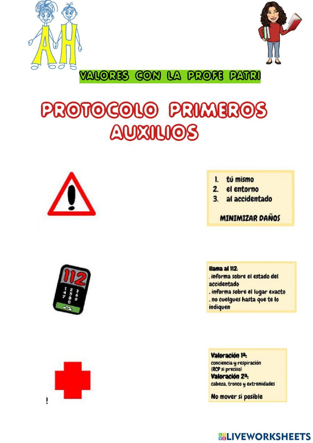 Primeros auxilios protocolo