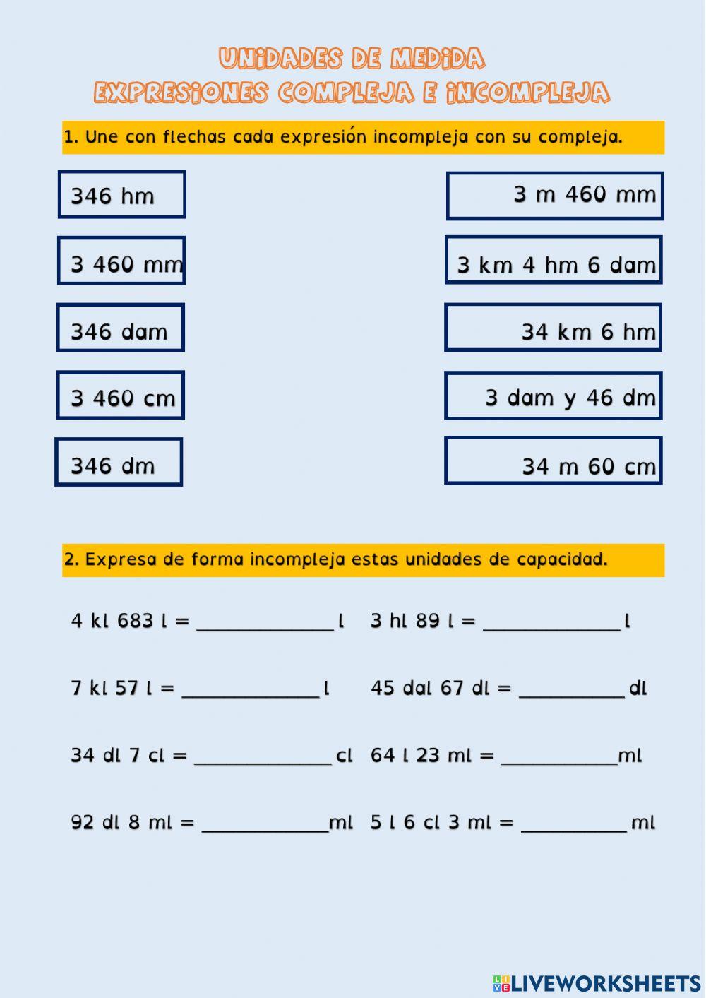 Expresiones compleja e incompleja