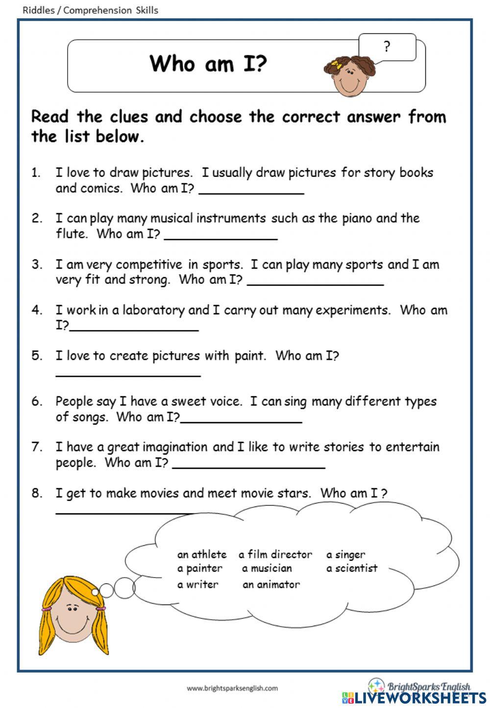 Who am I? Professions.