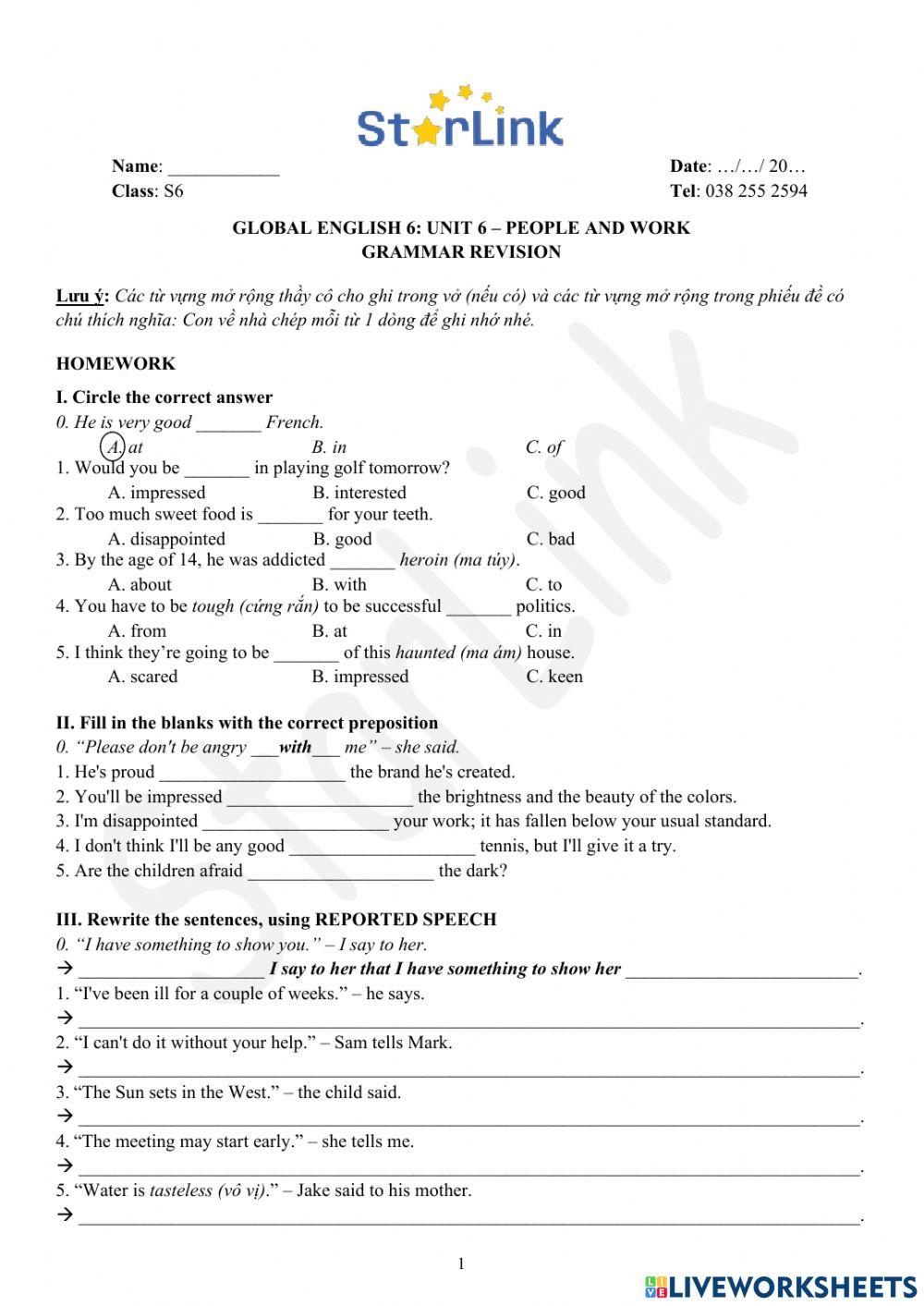 Viet Teacher-S6-WEEK 25-U6-GRAMMAR REVISION