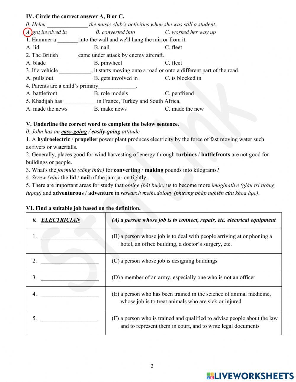 Foreign Teacher-S7-Week 25-U7-Vocab revision