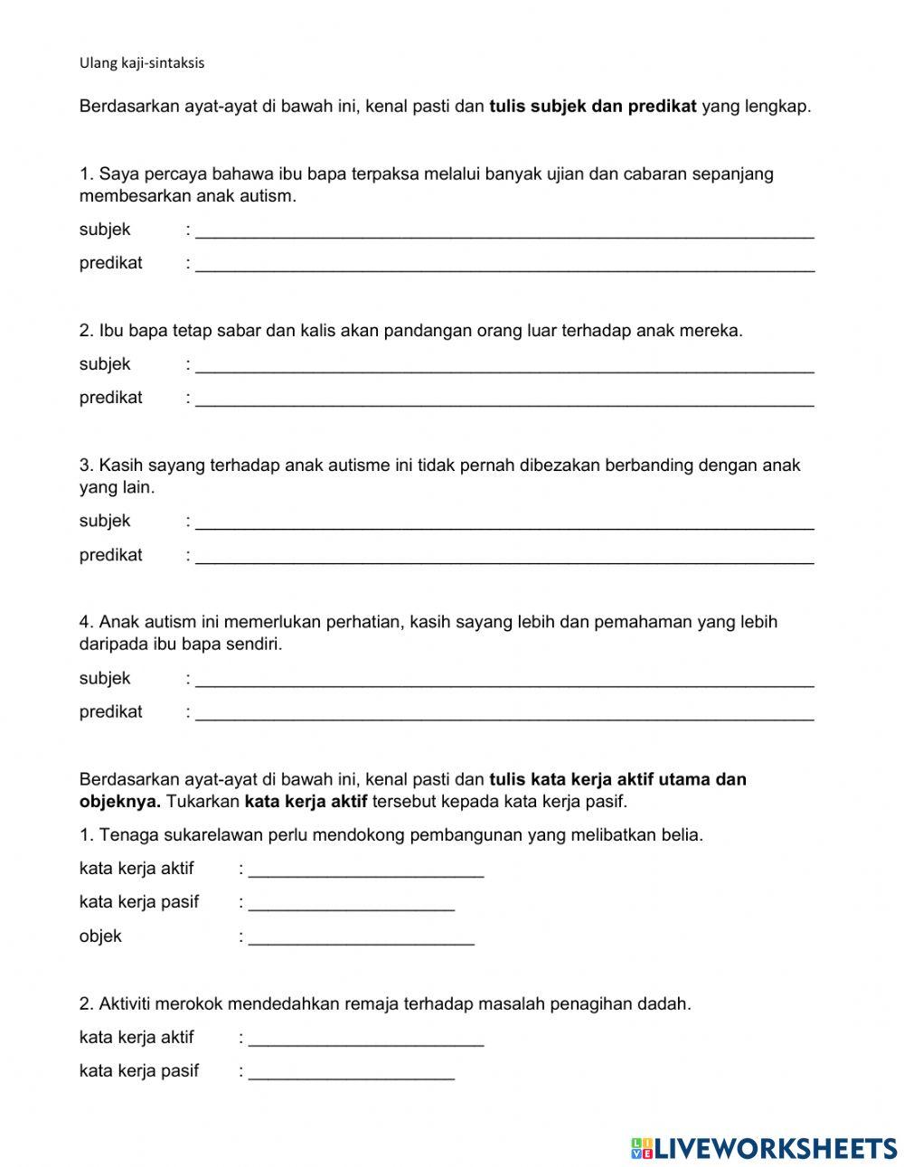 Latihan Pengukuhan-Sintaksis