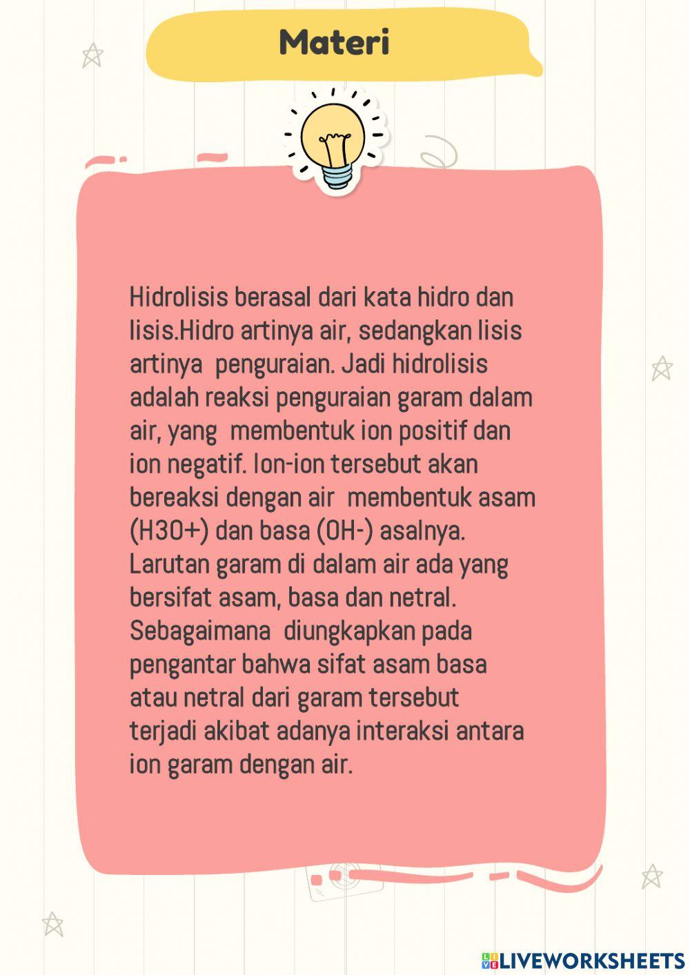 Hidrolisis Garam