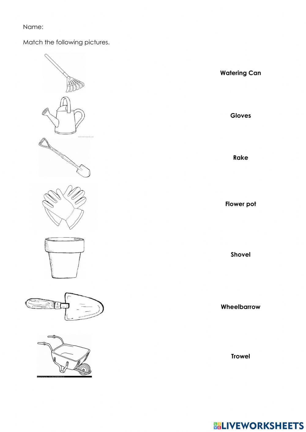 Gardening Tools Match