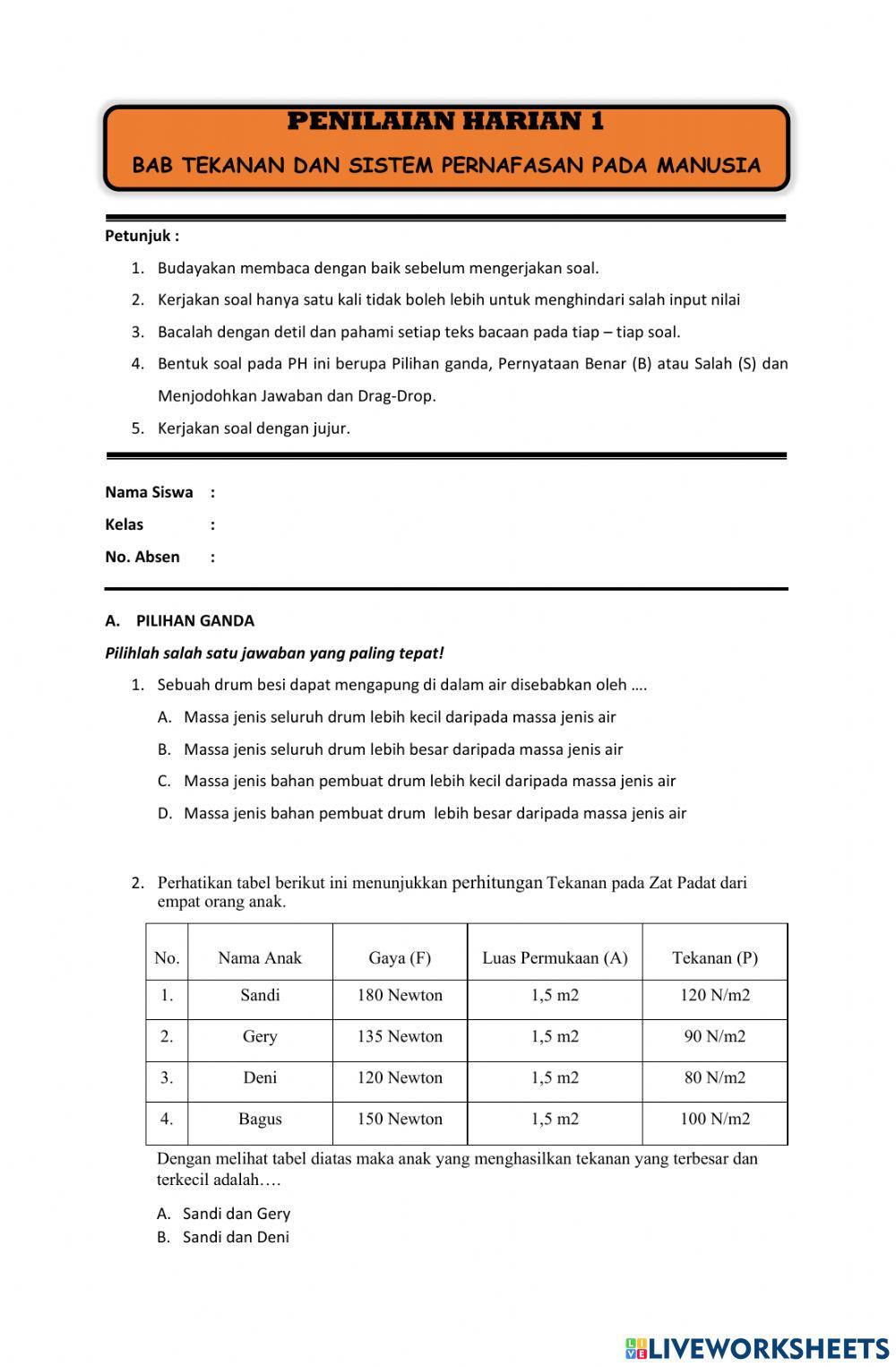 Ph 1 tekanan dan sistem pernafasan
