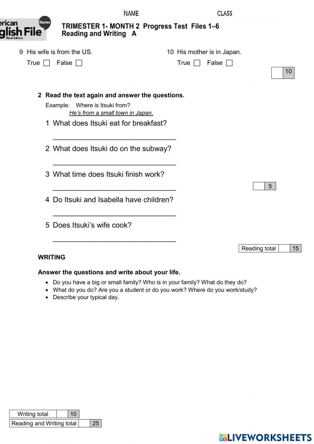 AINTRO A MONTH 2 TEST 2