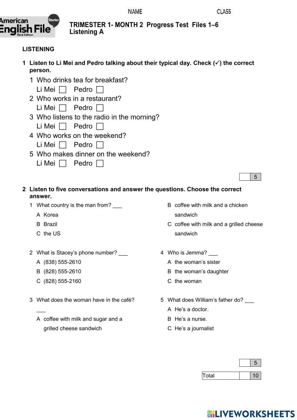 AINTRO A MONTH 2 TEST 2