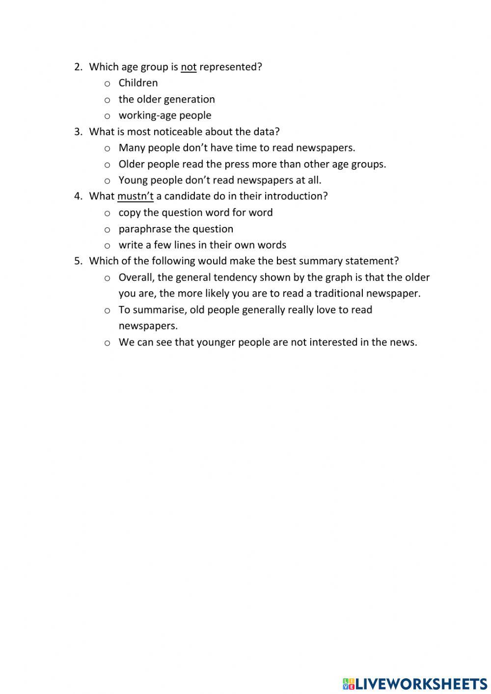 IE3, Unit 7, Writing, Exercise 1