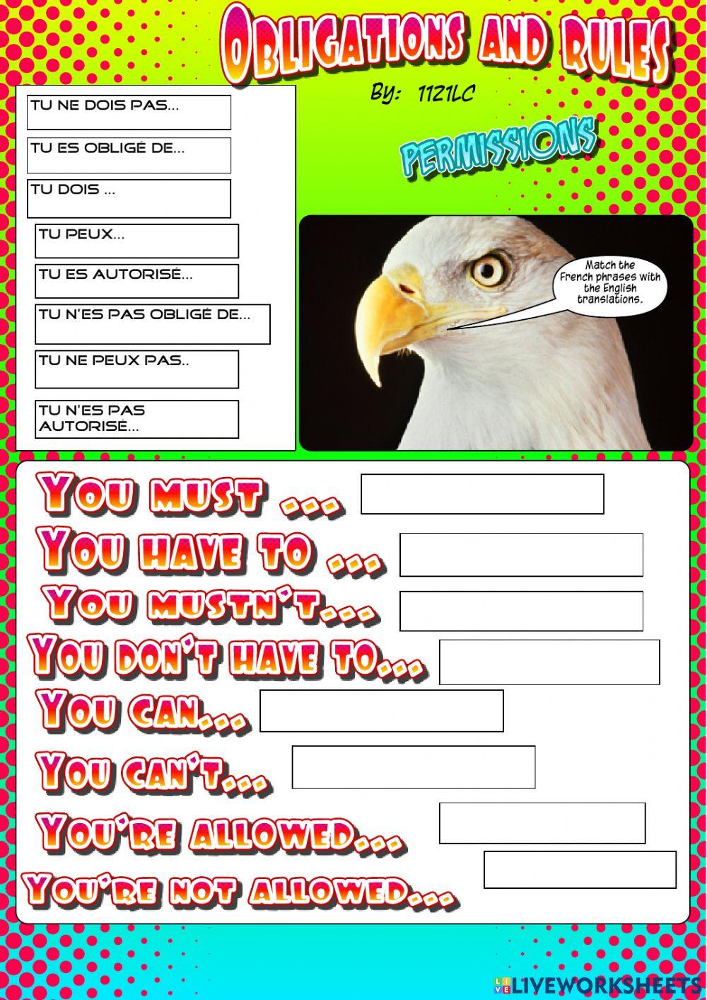 Permissions and obligations