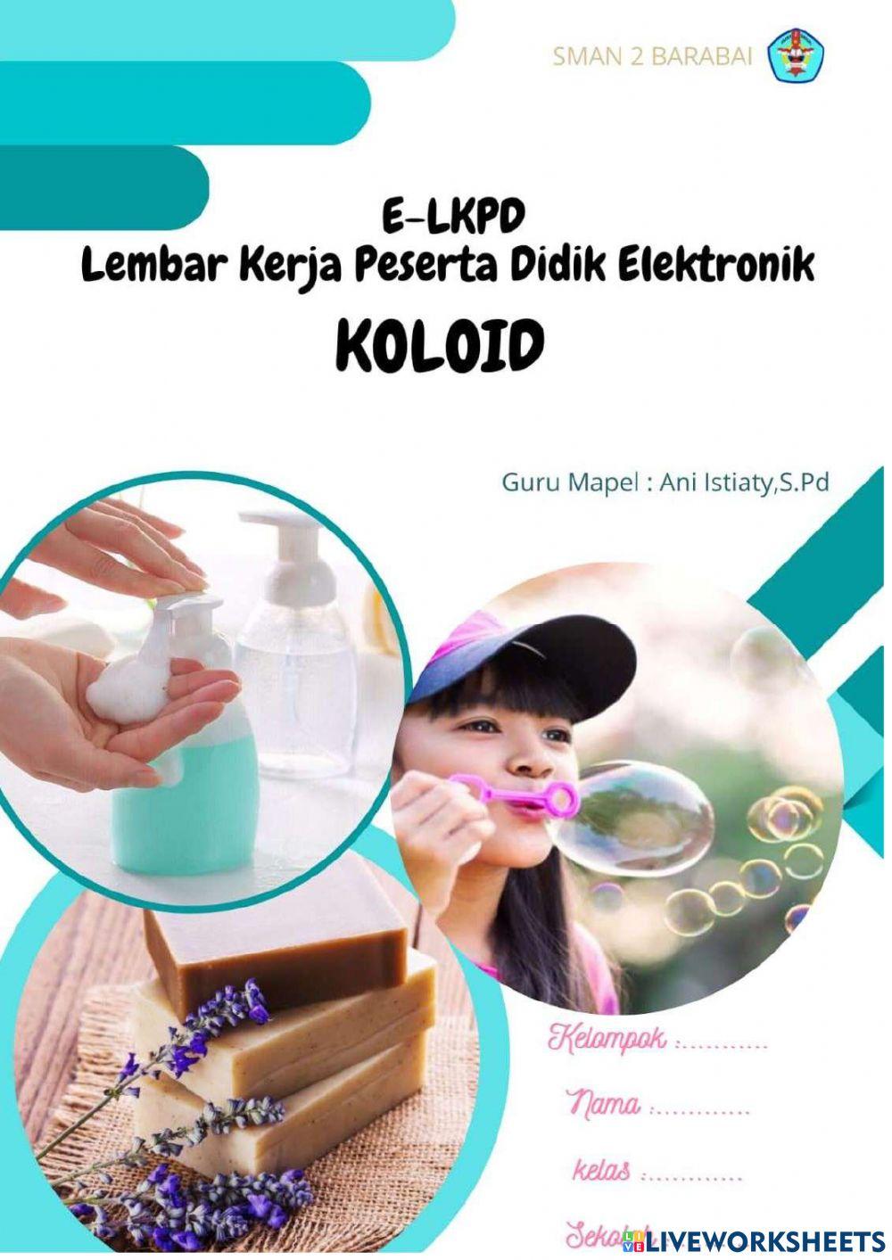 E-LKPD KOLOID K-1 dan K-2